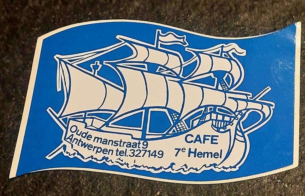 Sticker Café Antwerpen 7e Hemel, Ophalen of Verzenden
