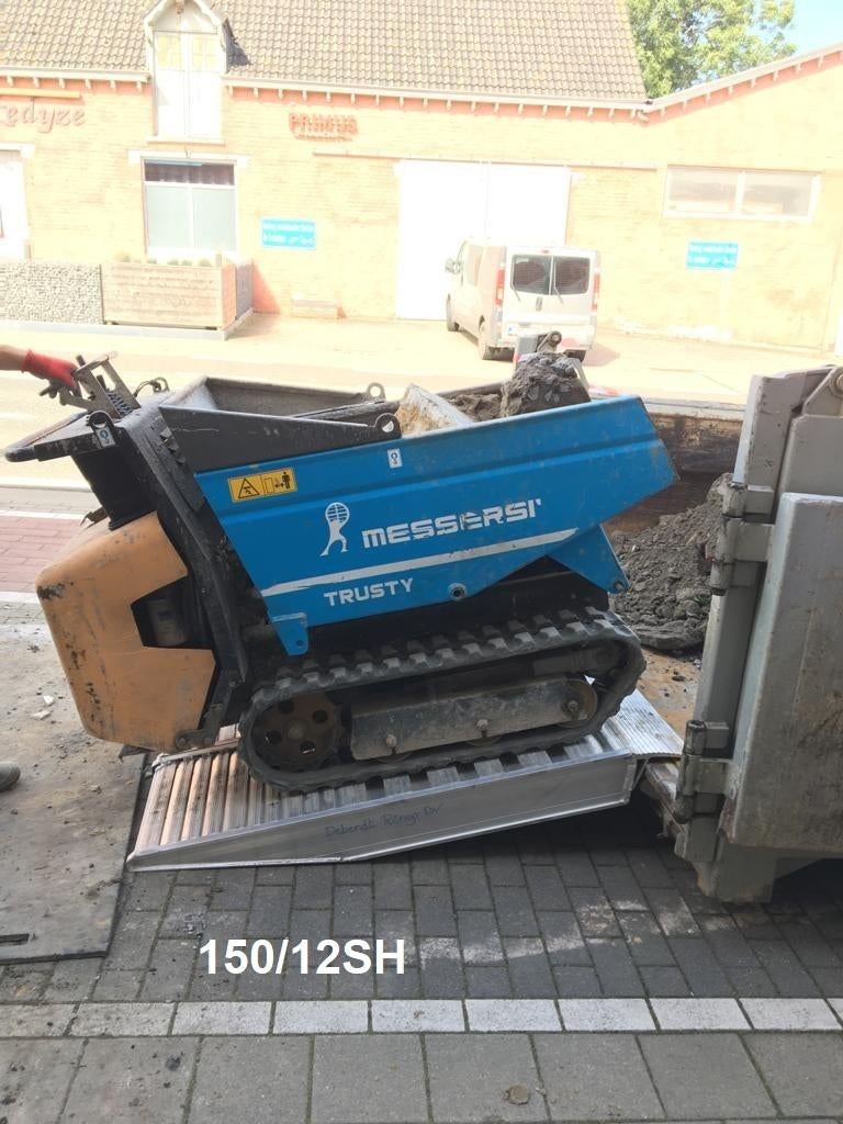 Alu. oprijplaten 1250 x 500 cap 7500 kg / paar type 150/12sh, Ophalen