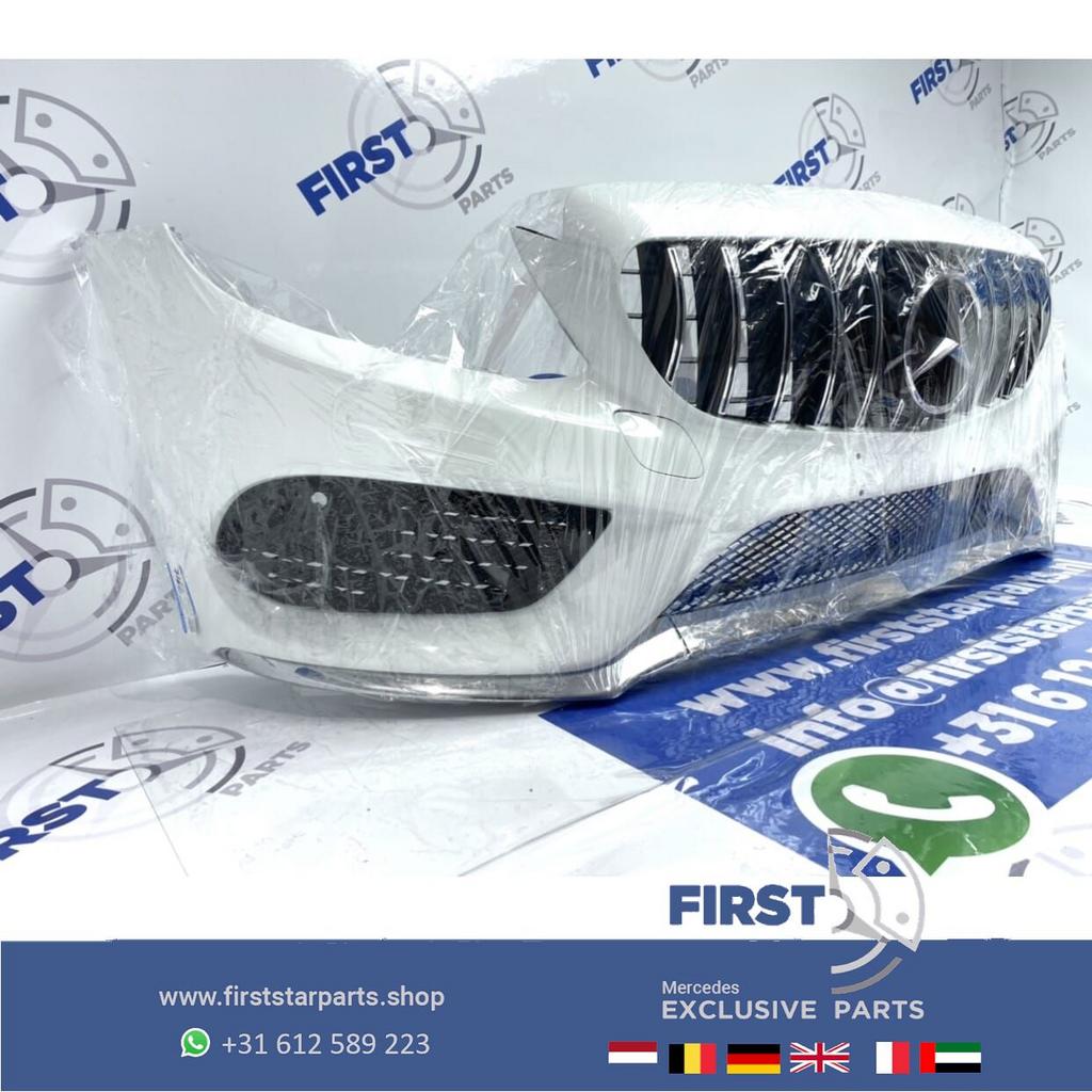 W205 C43 AMG VOORBUMPER + GT GRIL Mercedes C Klasse WIT COMP, Auto-onderdelen, Gebruikt, -, Voor, Ophalen of Verzenden