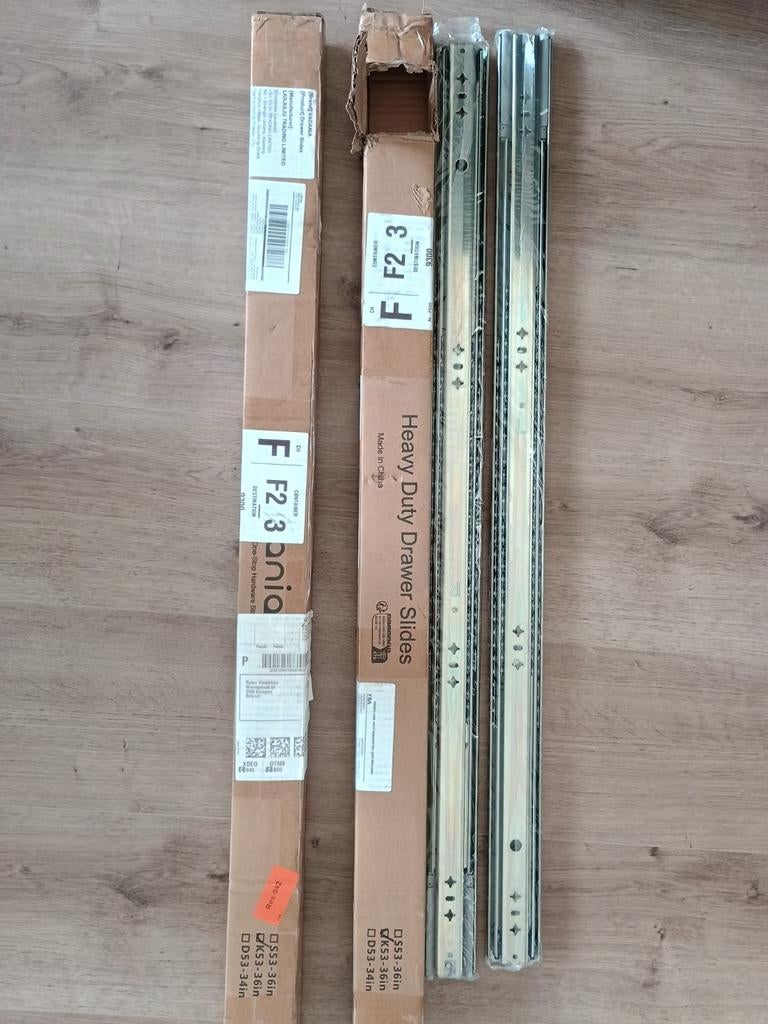 2 sets Heavy Duty Soft Close Drawer Slides VK2053, Bricolage & Construction, Quincaillerie & Fixations, Neuf, Vadania, 250 mm ou plus