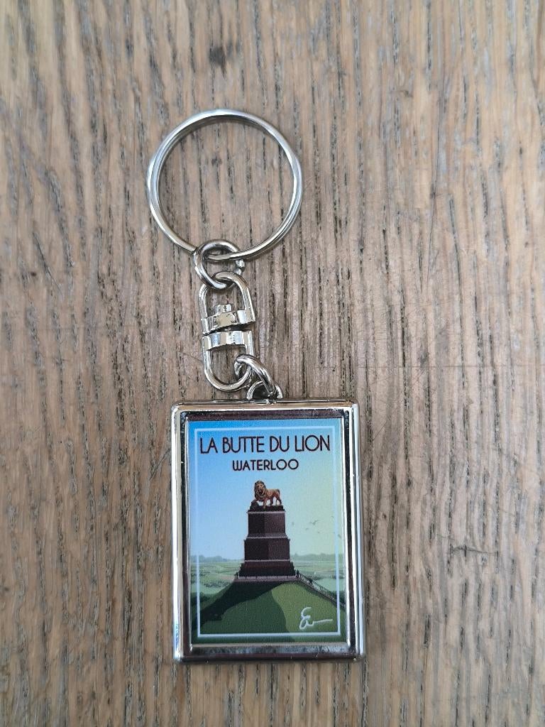 Porte-clés en métal Butte du Lion de Waterloo, Napoléon, Collections, Enlèvement ou Envoi, Utilisé, Ville ou Campagne