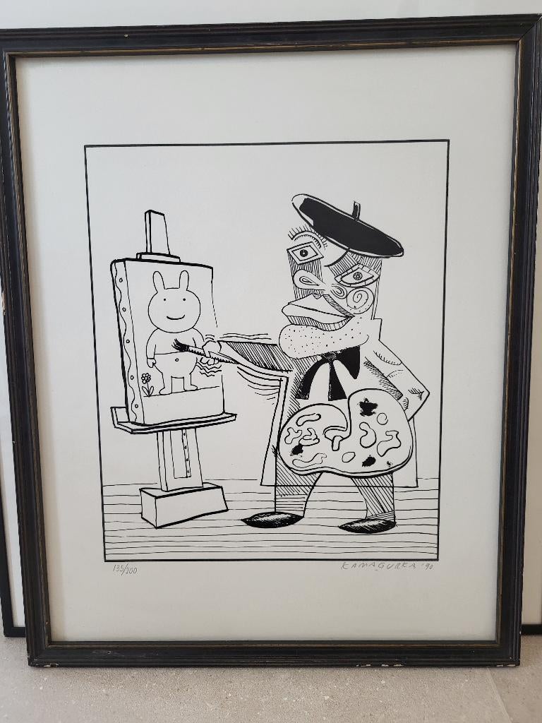 Kamagurka LITHO - gesingeerd, Antiek en Kunst, Ophalen of Verzenden