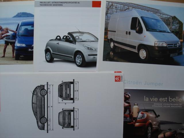 Brochure Citroën C3 Pluriel/Jumper/Berlingo/C4 LOT de 5, Livres, Envoi, Utilisé, Citroën