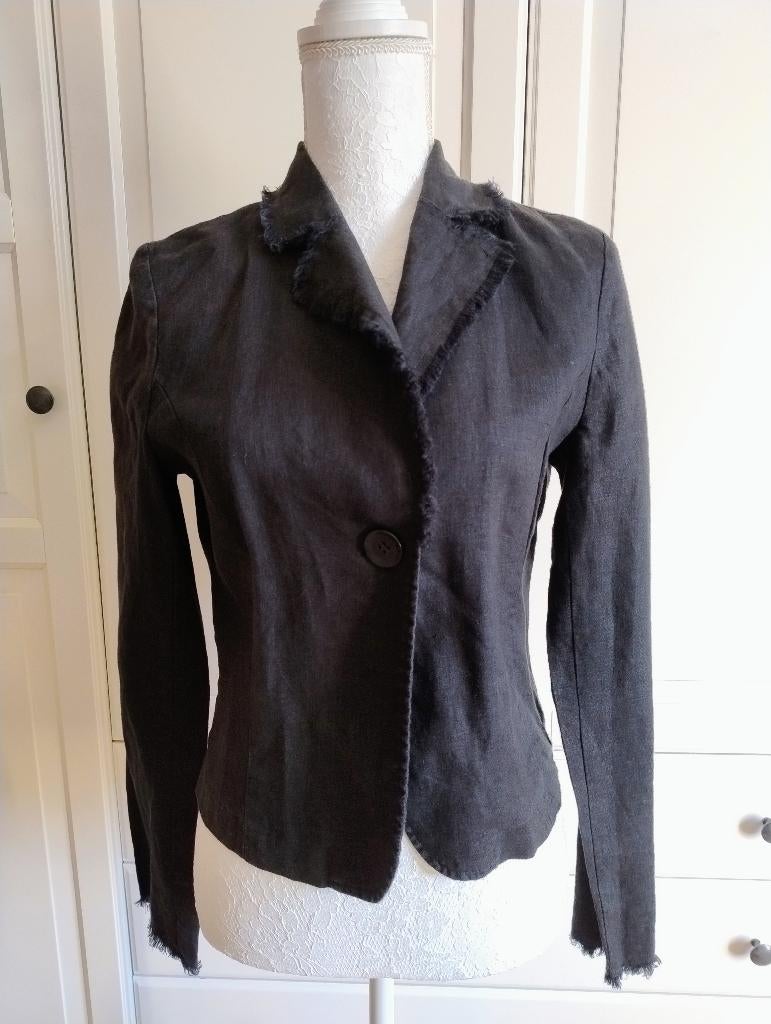 Veste en lin noir taille M, Taille 38/40 (M), Enlèvement ou Envoi, XANAKA, Comme neuf