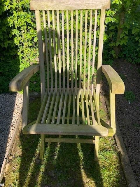 Teak stoelen - 5 stuks, Tuin en Terras, Tuinstoelen, Ophalen, Gebruikt, Hout