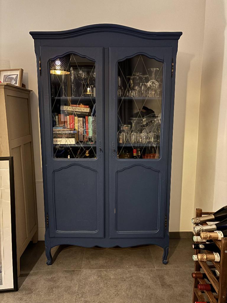 Vitrine Vintage, Ophalen, 100 tot 150 cm, Vintage, 150 tot 200 cm