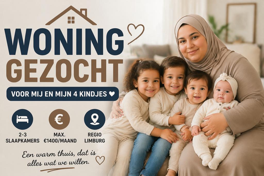 Mama met 4 zoekt woning (2-3 slp, max €1400) + €300 TIP, Immo, Op zoek naar een huis