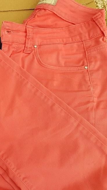 2 petits pantalons pour femmes, Taille 36 (S), Comme neuf, Longs, Jaune