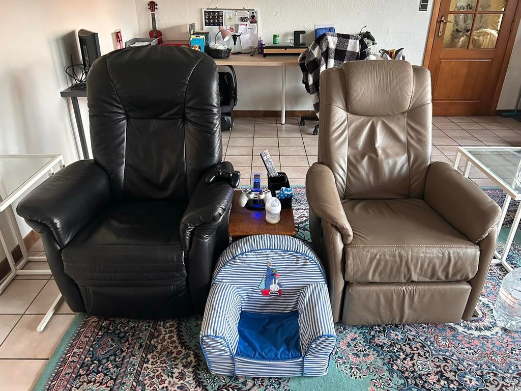 Elektrische zetel relax, Ophalen, Gebruikt, Leer