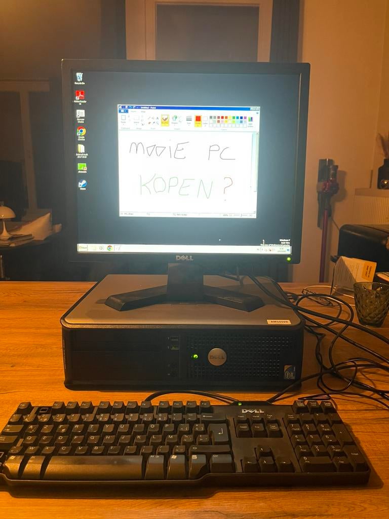 PC Set Dell – Monitor + Computer – Ideaal voor simpele taken, Computers en Software, Vintage Computers, Ophalen