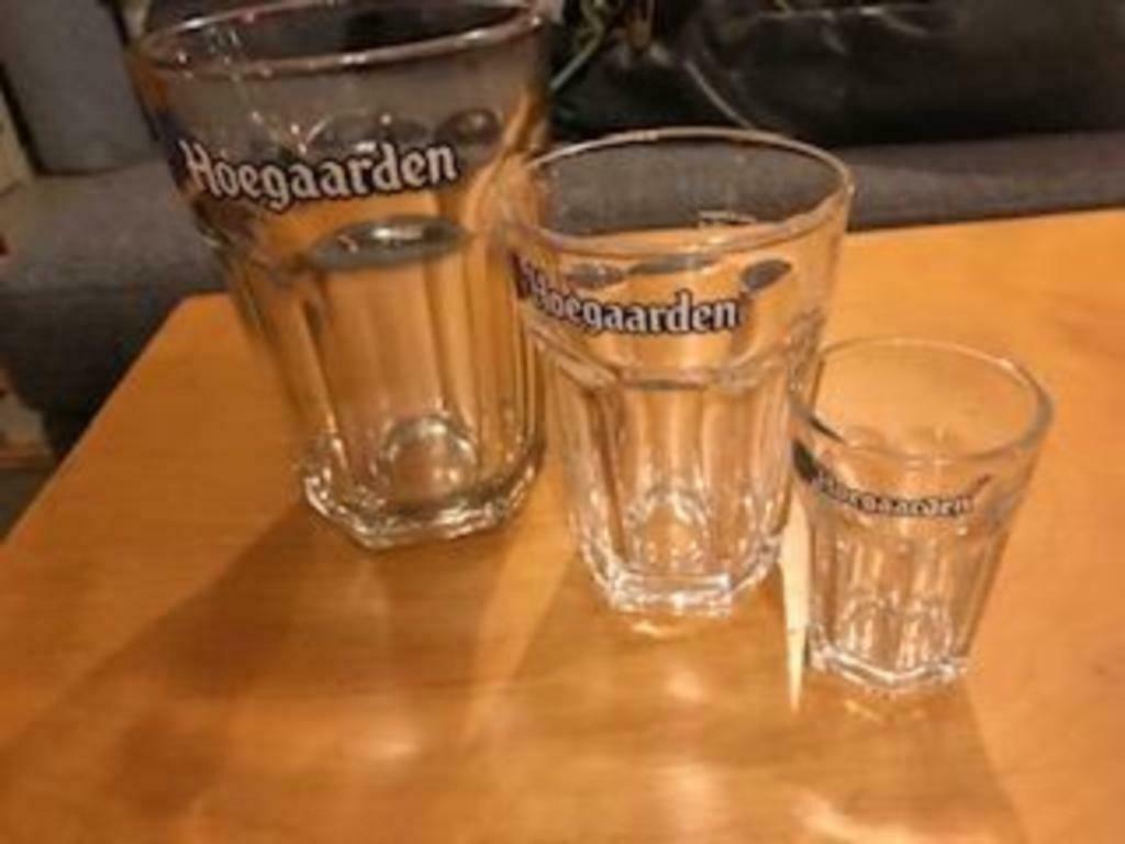 Glazen Hoegaerden - 3 formaten, Verzamelen, Ophalen of Verzenden, Nieuw, Glas of Glazen
