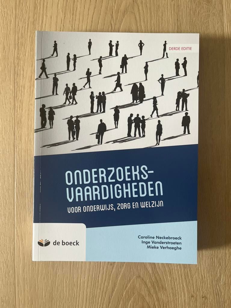Onderzoeksvaardigheden voor onderwijs, zorg en welzijn, Ophalen, Nieuw