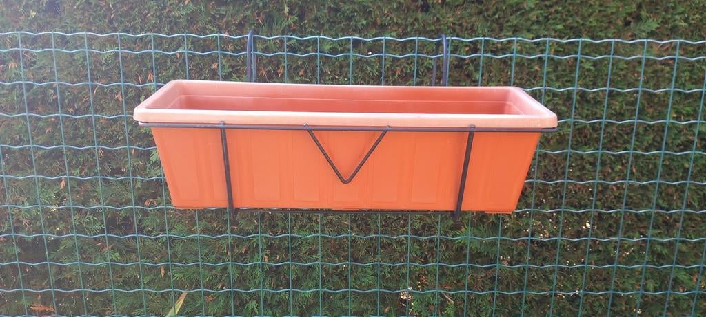 Bloembak en droogrek met hanger om aan het balkon te hangen, Tuin en Terras, Minder dan 30 cm, Minder dan 60 cm, Ophalen of Verzenden