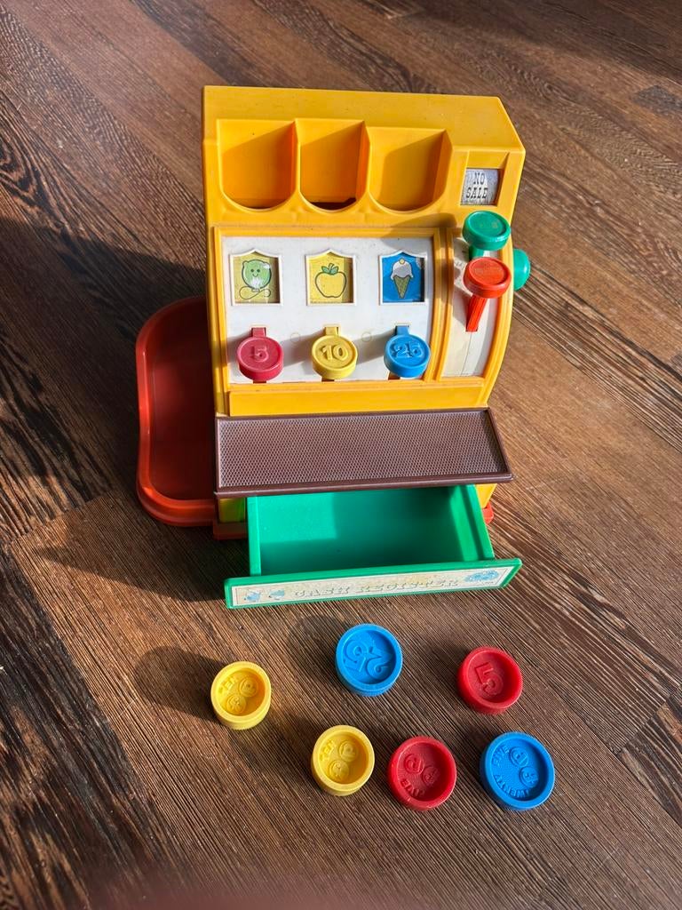 Vintage kinder kassa Fisher Price, Ophalen of Verzenden, Zo goed als nieuw