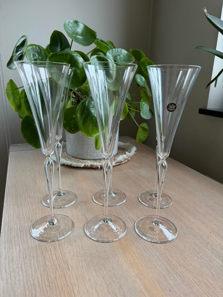 6 flûtes champagne Rosenthal cristal, Enlèvement ou Envoi, Comme neuf