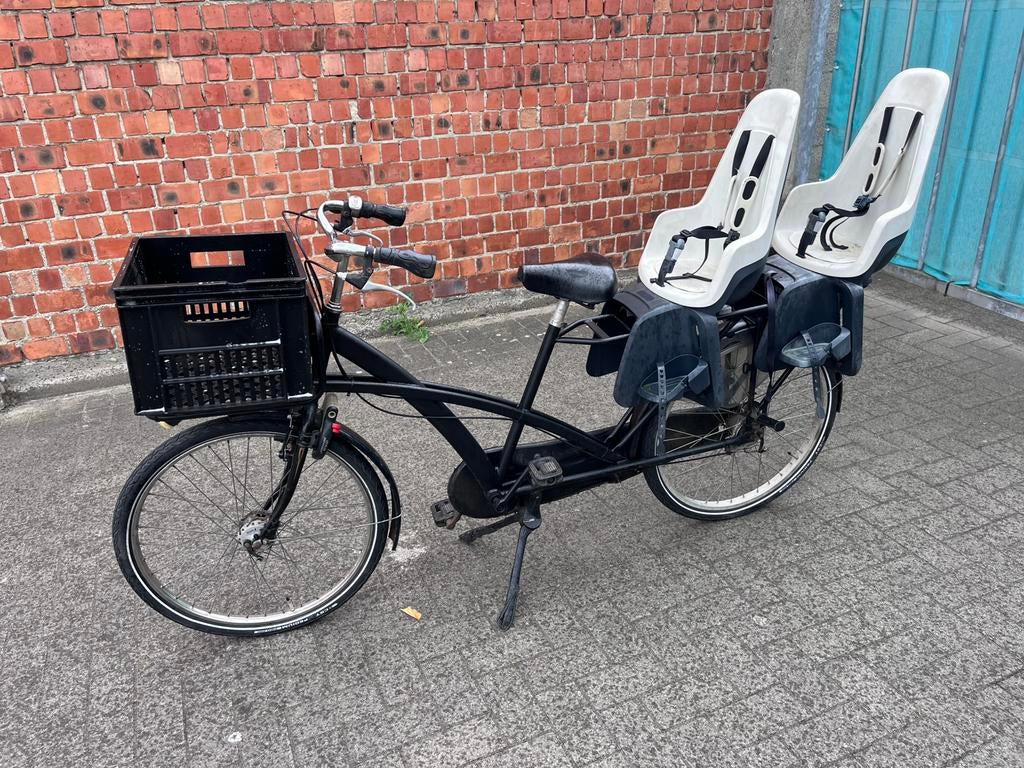 Vélo de transport à deux vélos, vélo cargo, cargo, longtail, Vélos & Vélomoteurs, Enlèvement, Comme neuf