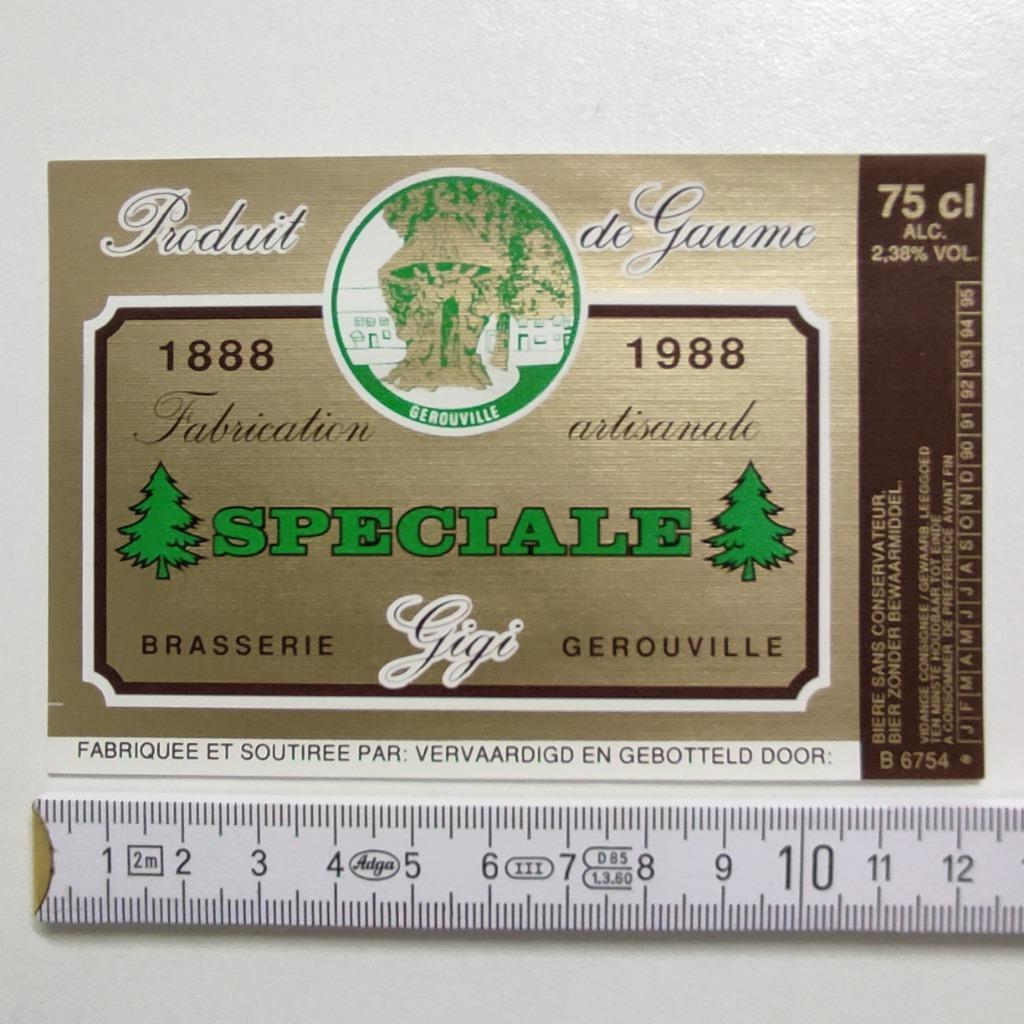étiquette bière neuve Brasserie Gigi Gerouville, Collections, Enlèvement ou Envoi, Neuf