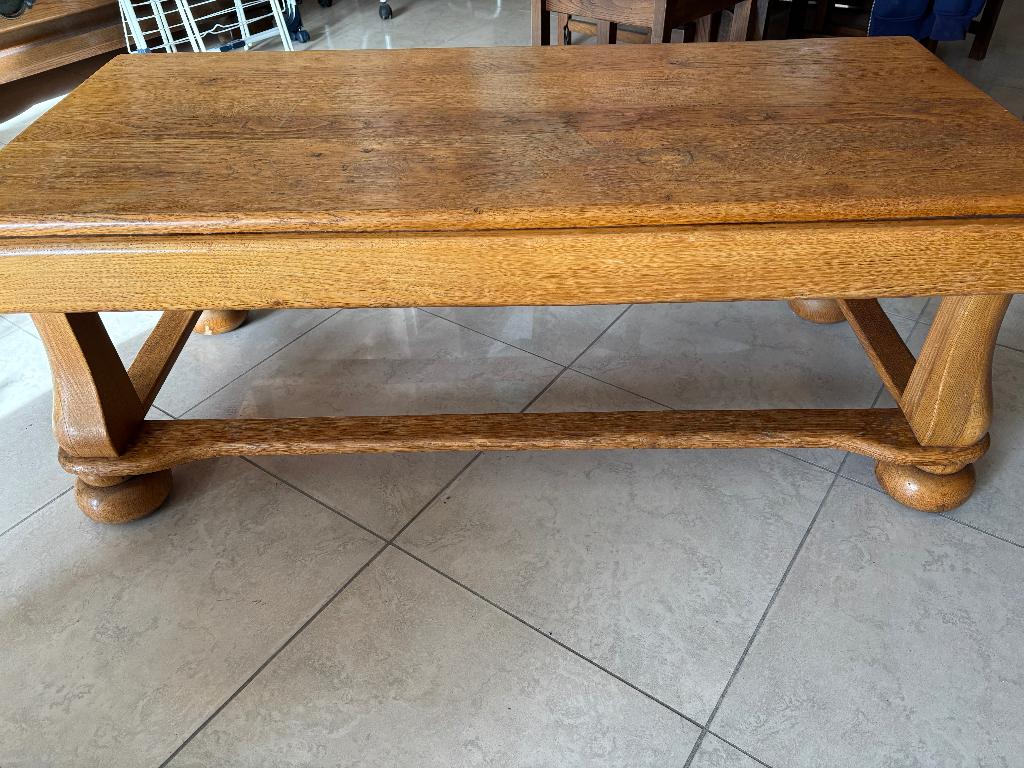 Table en chêne massif, 100 à 150 cm, Comme neuf, Enlèvement, 50 à 100 cm