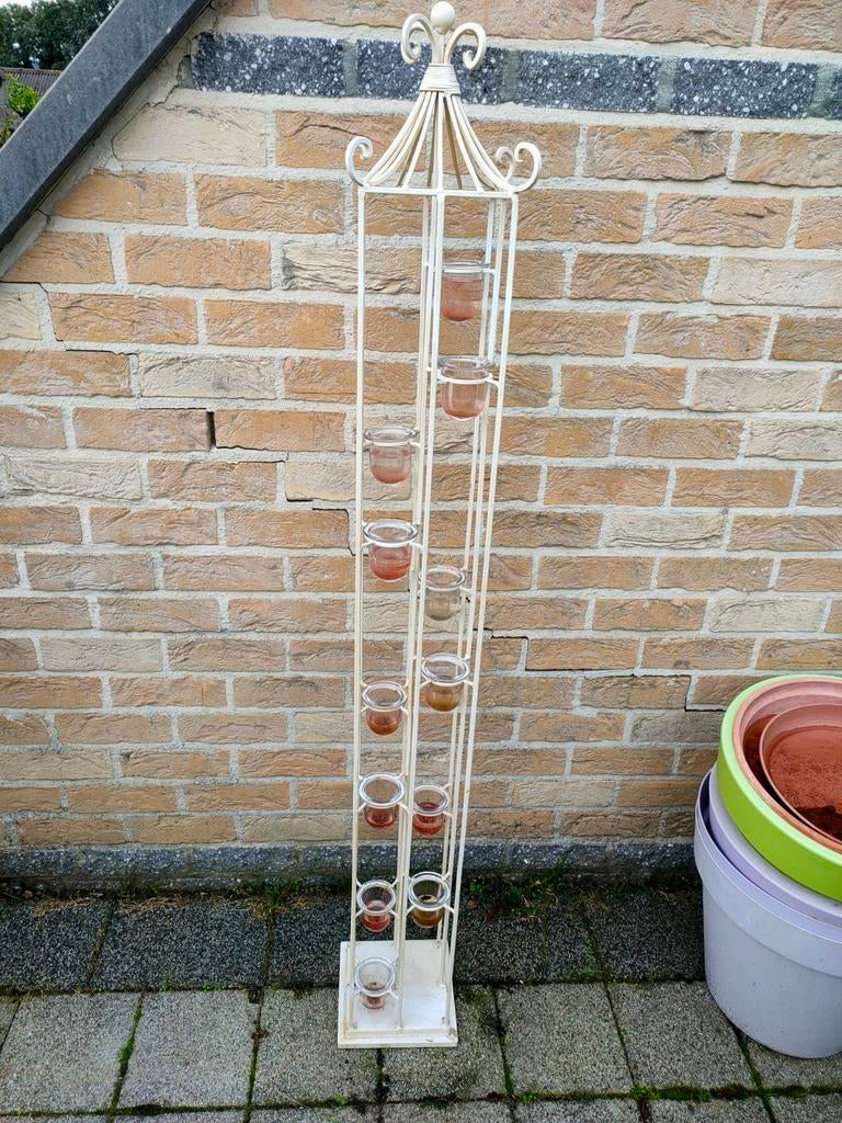Metalen staander voor theelichtjes, Ophalen, Gebruikt