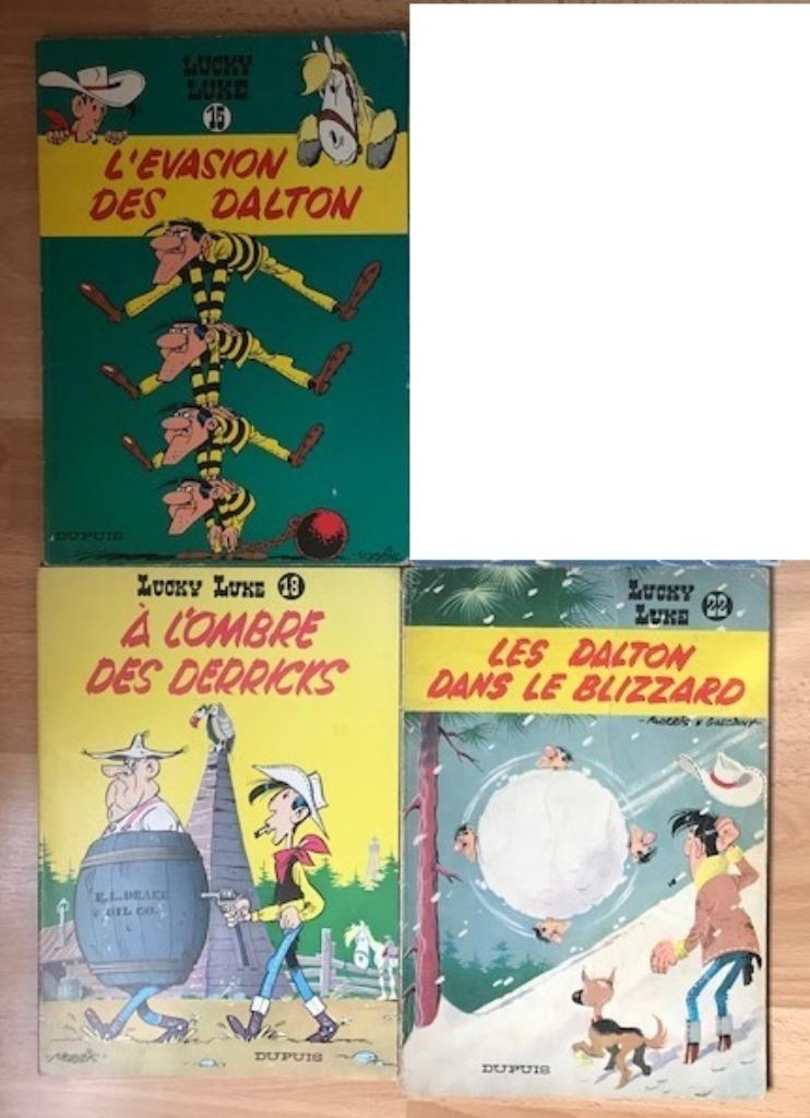 LOT 3x LUCKY LUKE (nrs 15, 18  en 23) - MORRIS GOSCINNY, Boeken, Gelezen, Morris / Goscinny, Ophalen of Verzenden, Meerdere stripboeken