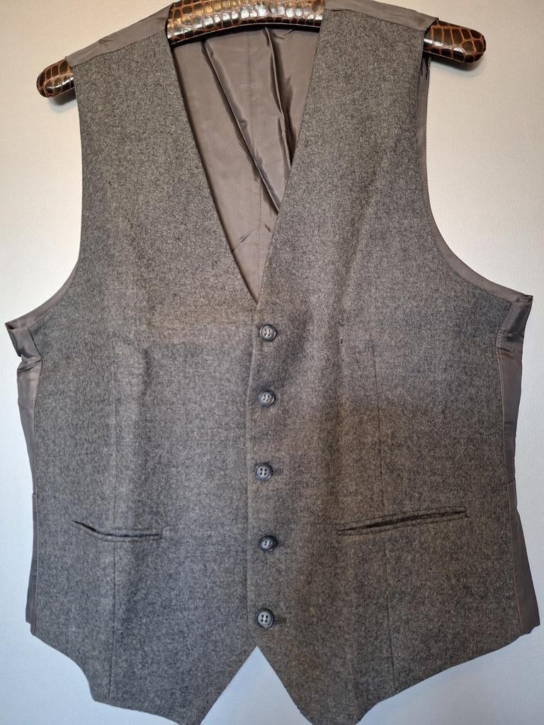 Gilet homme en tissu gris, taille 52., Enlèvement, Comme neuf, Taille 48/50 (M), Gris