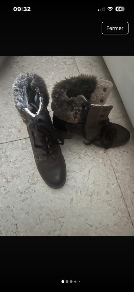 Bottines Expression t37  fourrées avec lacet  à talon  carré, Ophalen of Verzenden, Nieuw, Laarsjes