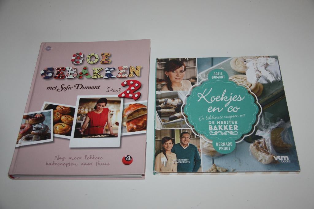 Sofie dumont kookboeken bakboeken koekjes, Boeken, Ophalen of Verzenden, Gelezen, Taart, Gebak en Desserts