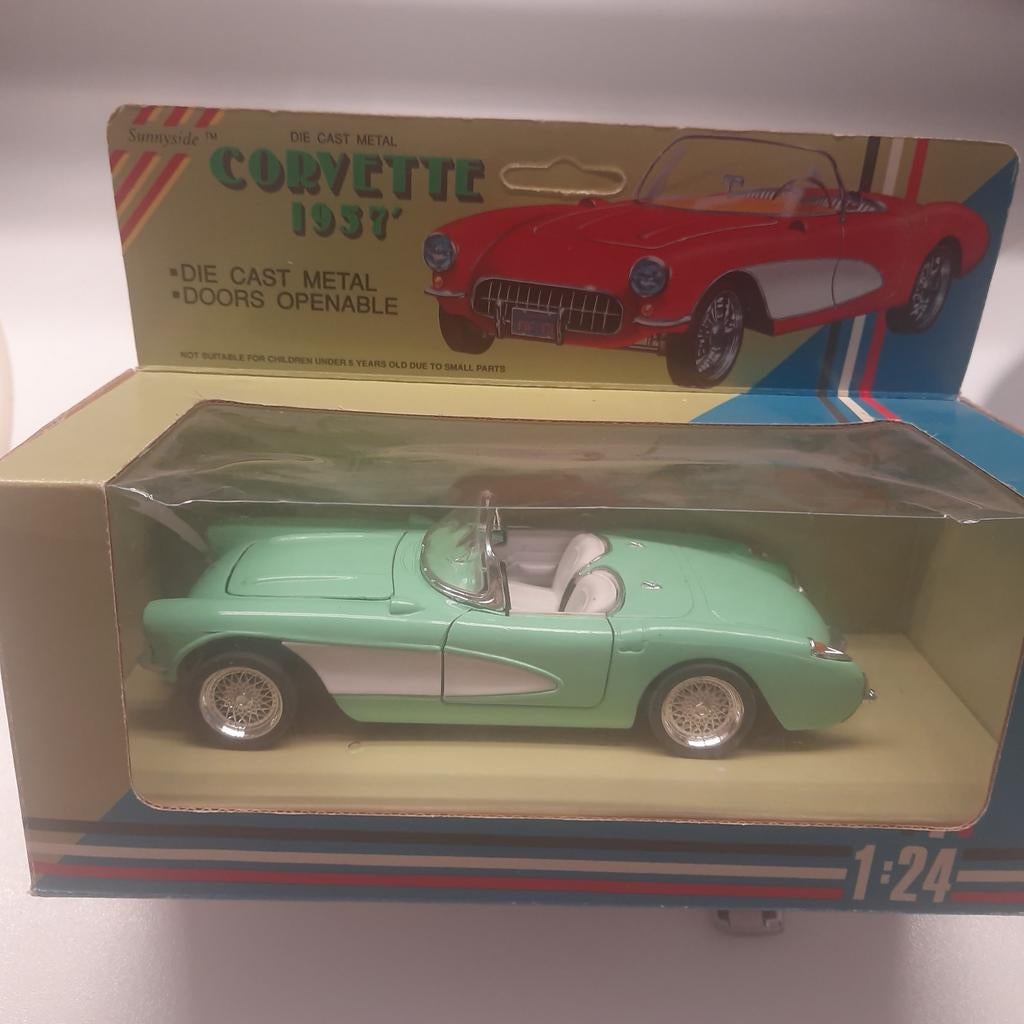 MÉTAL 1/24 : CORVETTE 1957 *MIB*VINTAGE*, Enlèvement, Neuf, Voiture, Autres marques