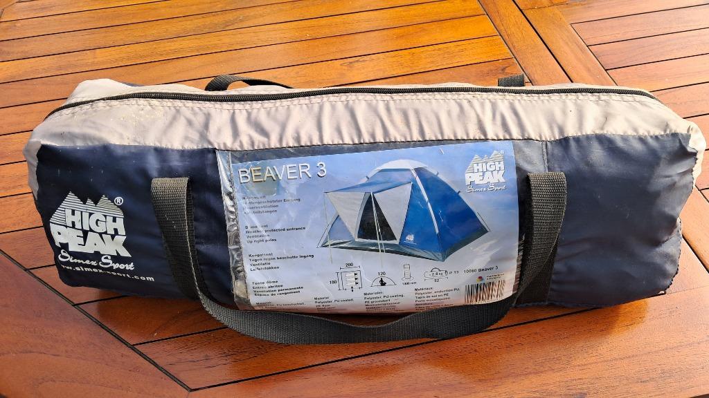 High Peak Beaver 3 koepeltent, Caravans en Kamperen, Tenten, Ophalen of Verzenden, Zo goed als nieuw, Tot en met 3