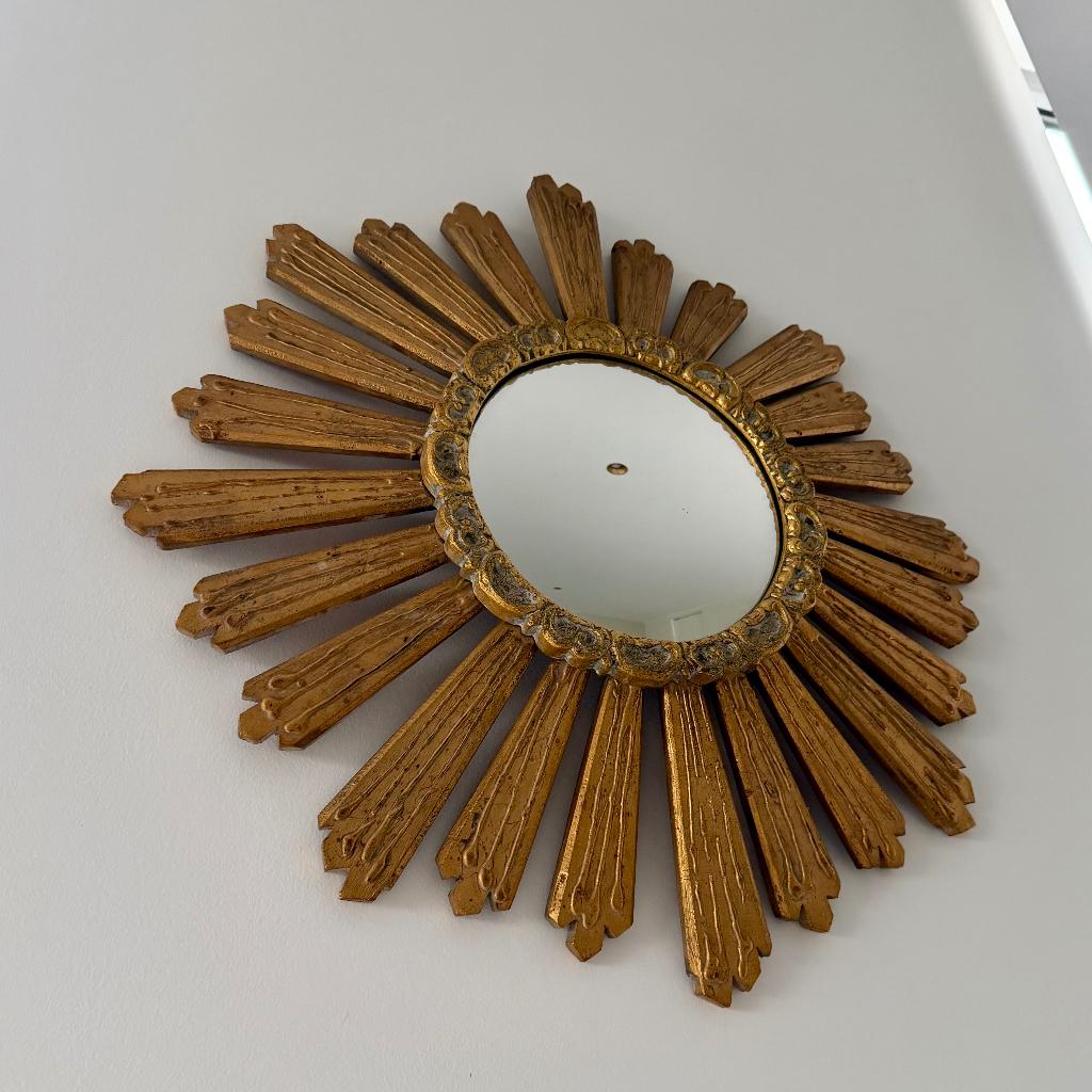 grand miroir solaire vintage, miroir convexe, Antiquités & Art, Antiquités | Miroirs, Rond, Enlèvement