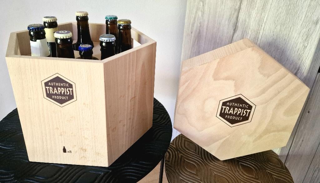 Trappist: box, glazen, bak Westvleteren, Verzamelen, Biermerken, Zo goed als nieuw, Overige typen, Overige merken, Ophalen