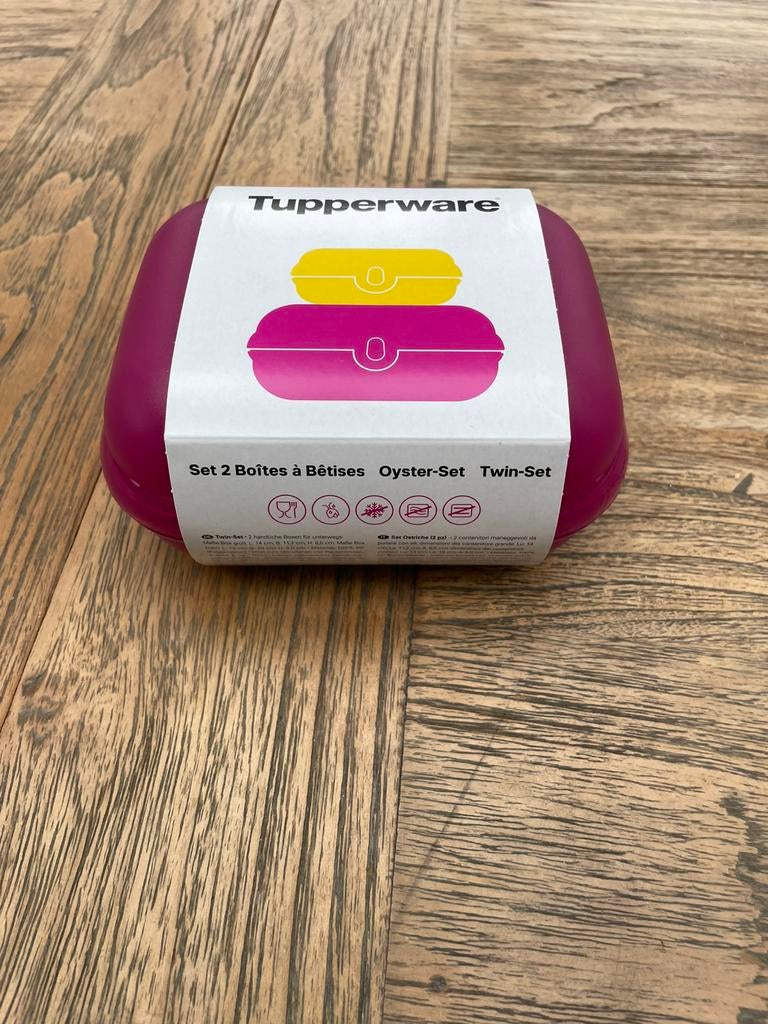 Set brooddozen Tupperware, Huis en Inrichting, Keuken | Tupperware, Nieuw, Bus of Trommel, Geel, Rood, Ophalen of Verzenden