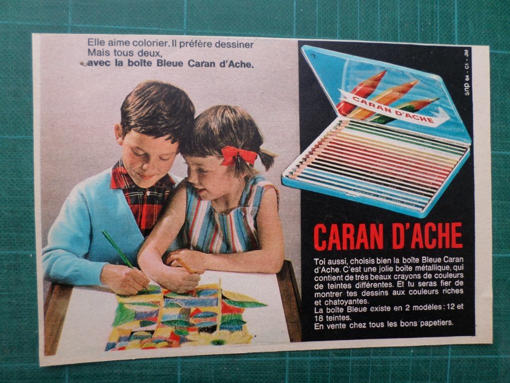 Caran d'Ache - publicité papier - 1967, Ophalen of Verzenden, Gebruikt, Overige typen