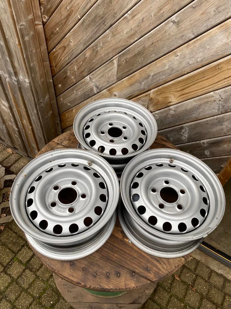 3x stalen velgen 13”, Auto-onderdelen, Banden en Velgen, Ophalen, Gebruikt, All Season, Velg(en)
