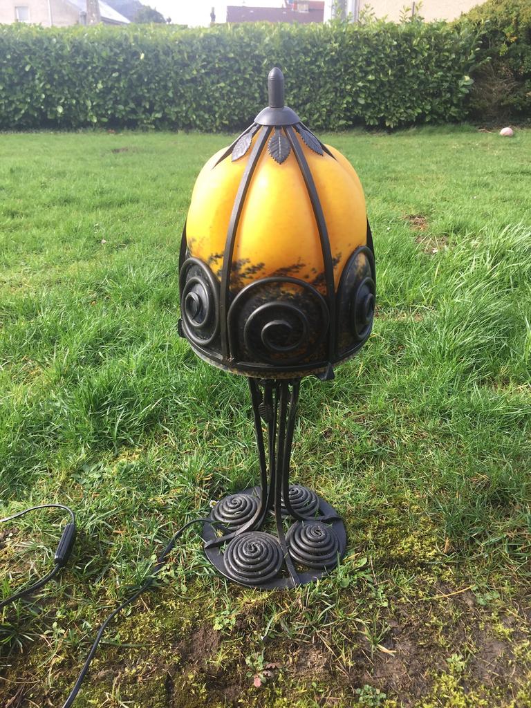 Lampe pate de verre impeccable, Enlèvement ou Envoi, Comme neuf, Verre