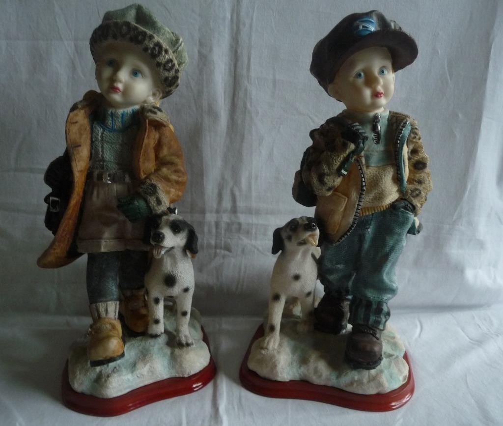 Resin beeldjes koppel jongen en meisje, Ophalen of Verzenden, Zo goed als nieuw, Mens