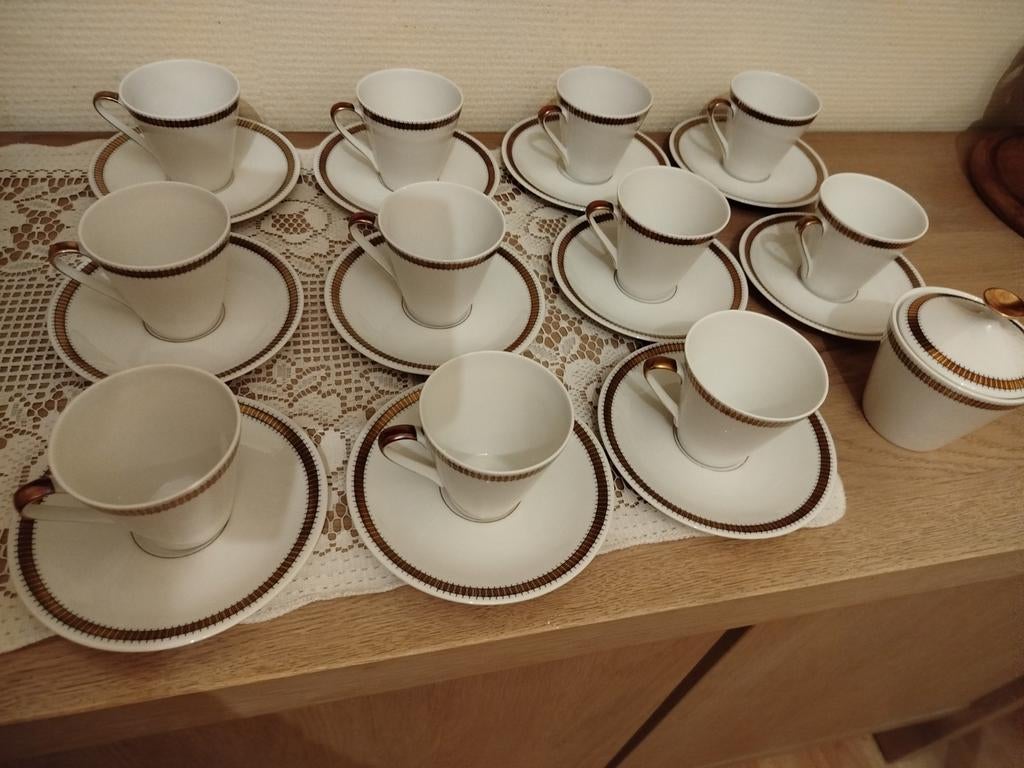 Tasses et soucoupes Hertel Jacob, Antiek en Kunst, Ophalen