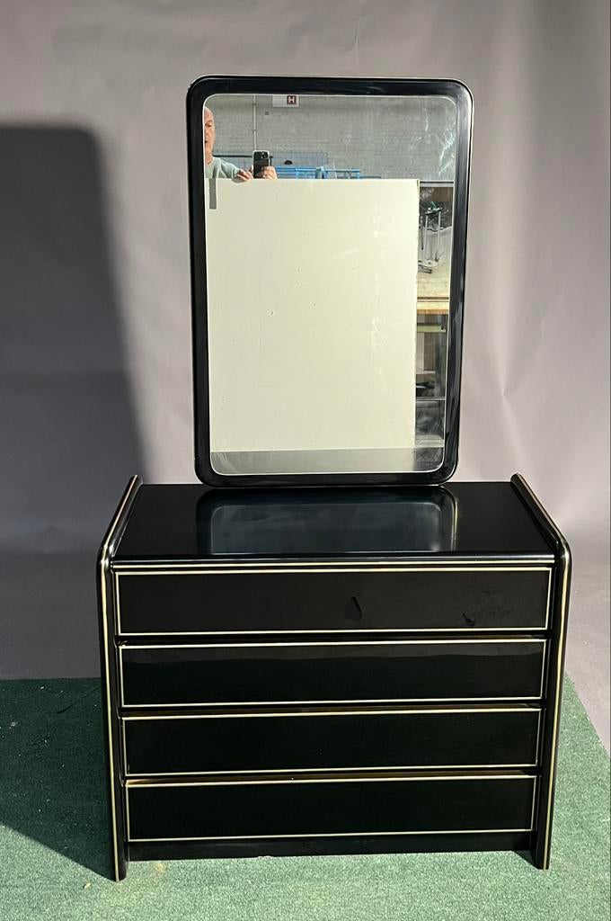 Commode Laqué avec miroir, Maison & Meubles, Enlèvement, Comme neuf