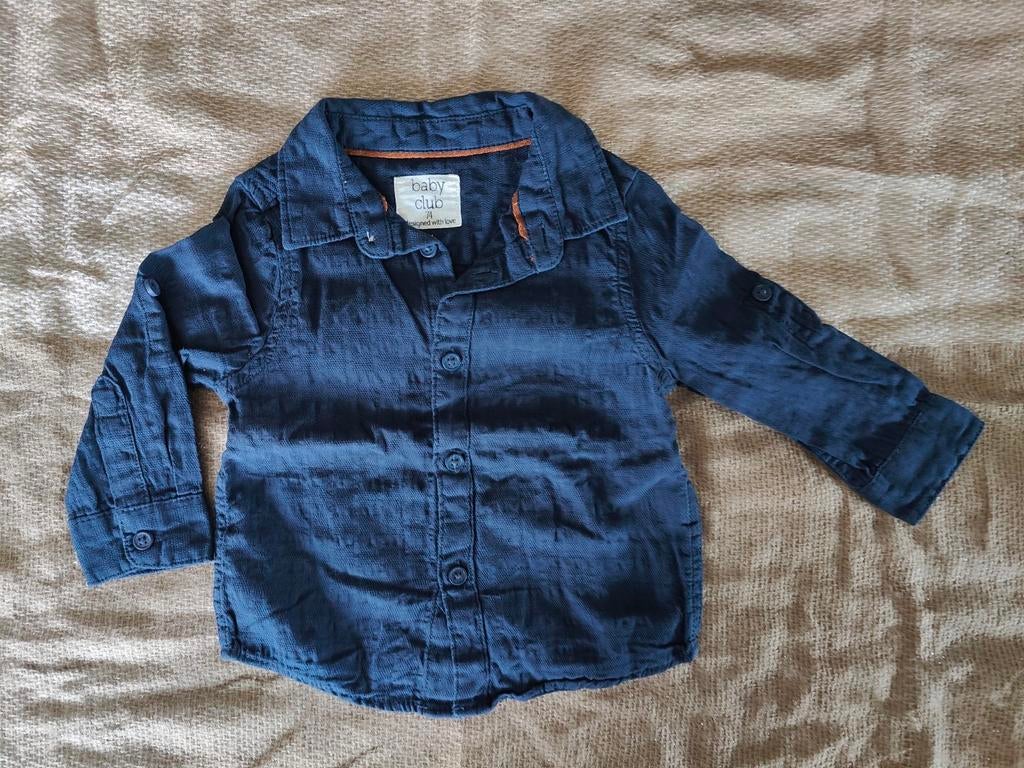 Hemdje, Kinderen en Baby's, Babykleding | Maat 74, C&A, Ophalen of Verzenden, Zo goed als nieuw, Overhemdje of Bloesje