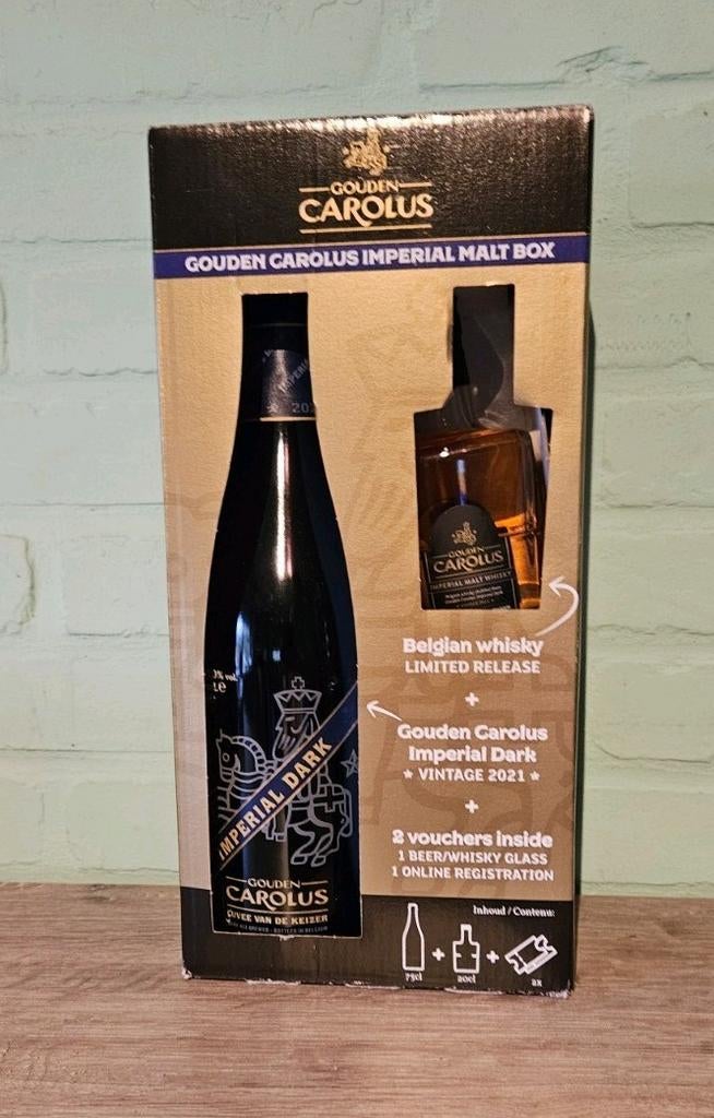 Gouden Carolus imperial malt box whisky, Verzamelen, Ophalen of Verzenden, Nieuw