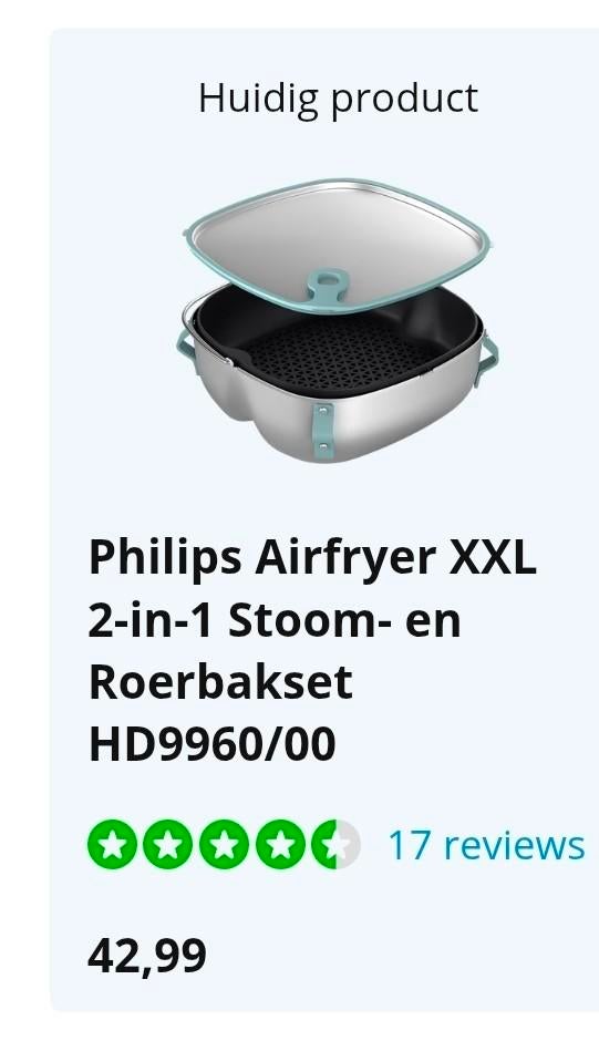 Philips Accessoire voor Airfryer XXL van 8,3 l, Elektronische apparatuur, Weegschalen, Ophalen