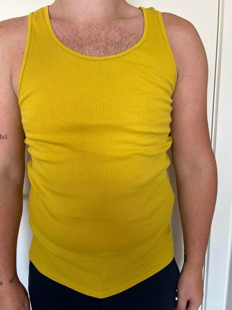 H&M geel shirt maat Medium, Kleding | Heren, T-shirts, Maat 48/50 (M), Geel, Ophalen of Verzenden, Zo goed als nieuw