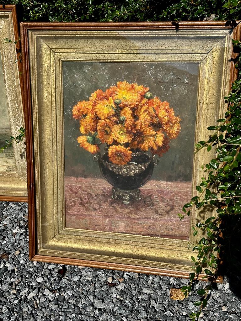 peinture huile oswald poreau de 1939 prix pour les deux 390, Antiquités & Art, Art | Peinture | Classique, Enlèvement ou Envoi