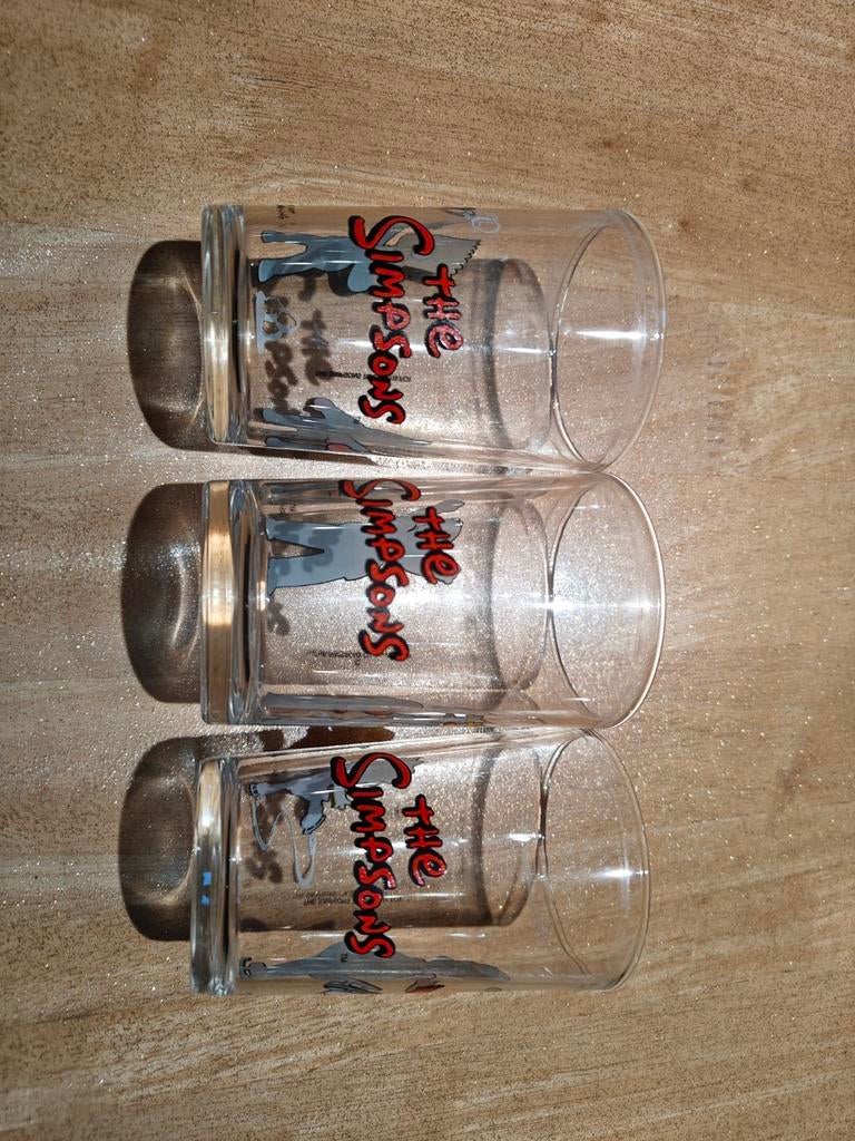 3 verres Simpsons, Collections, Verres & Petits Verres, Enlèvement, Comme neuf