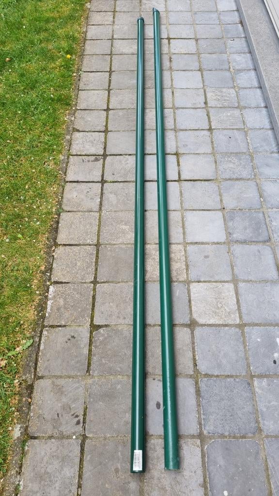 2x Giardino ronde tuinpaal diameter 4 cm lengte 230/235 cm, Ophalen, Gebruikt