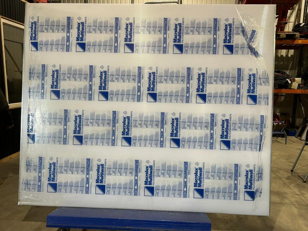Polycarbonaat kanaalplaat helder nieuw 25M2 4-wandig, Doe-het-zelf en Bouw, Platen en Panelen, Ophalen, Nieuw, Overige materialen