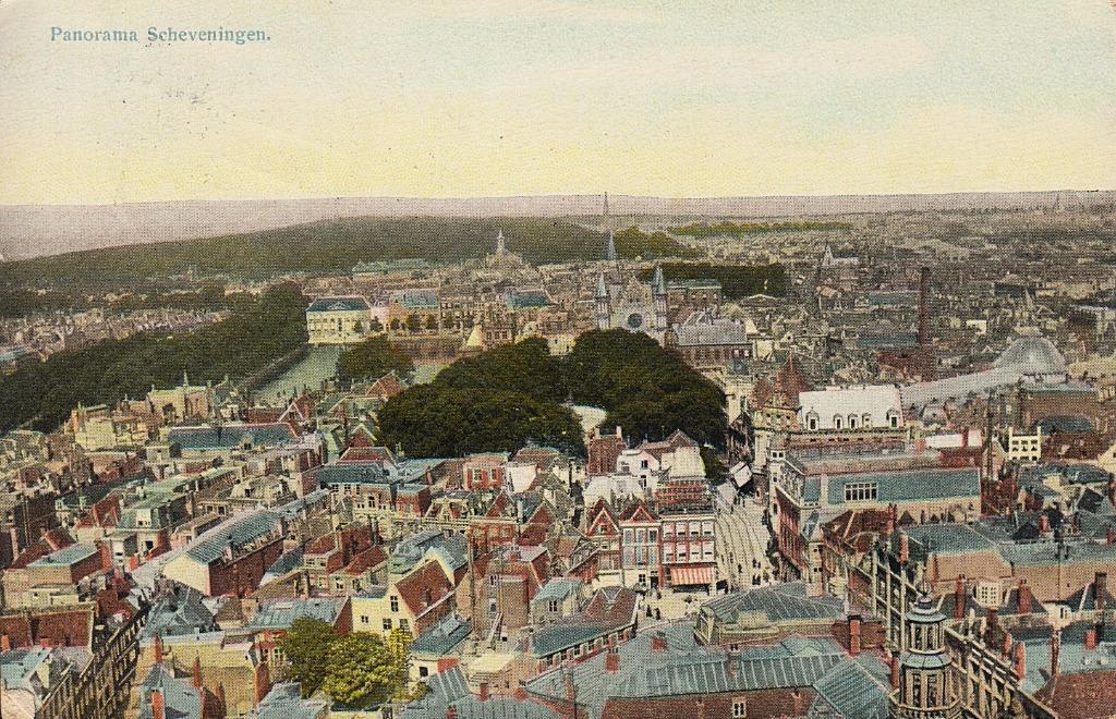 1910 - NEDERLAND - Scheveningen: Panorama, Verzamelen, Postkaarten | Buitenland, Gelopen, Overig Europa, Voor 1920, Verzenden
