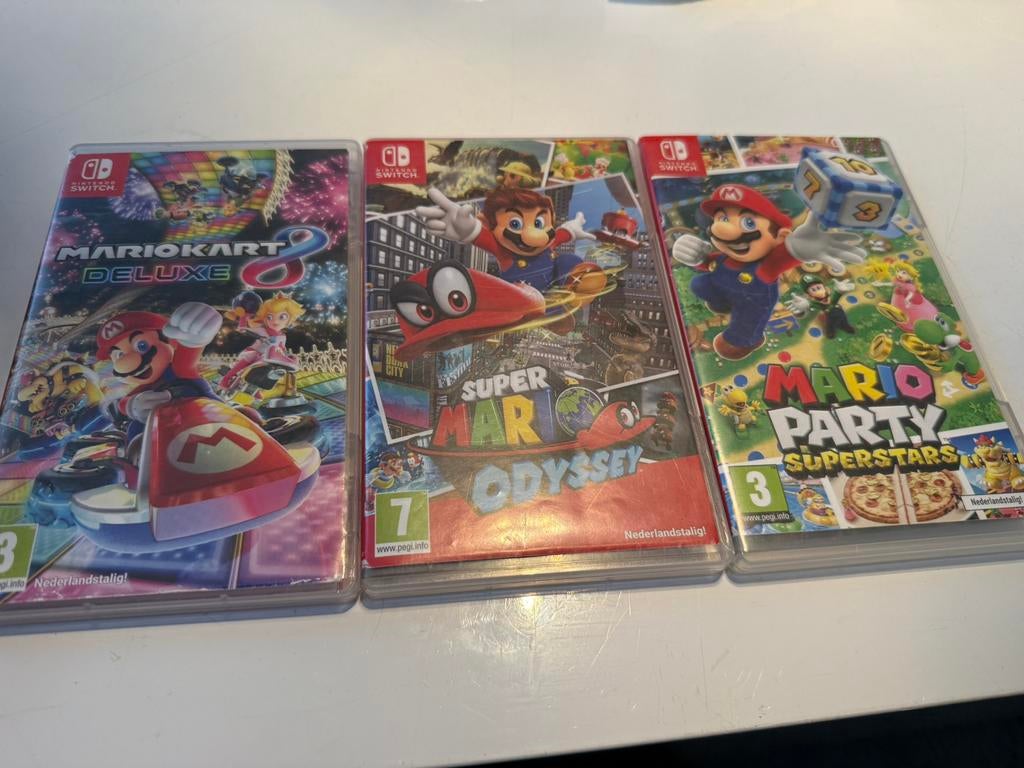 Mario Odyssey Mario party Superstars Mario Kart deluxe8, Games en Spelcomputers, Games | Nintendo Switch, Zo goed als nieuw, Ophalen of Verzenden
