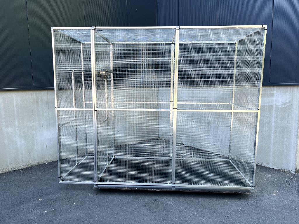 Volière met sas met afmeting 1m br x 2m h x 2,5m d, Ophalen, Nieuw, Aluminium, Volière