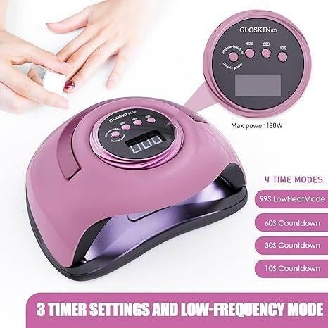 Lampe à ongles en gel UV | 180 W | LIVRAISON GRATUITE, Neuf, GLOSKIN, -, Rose